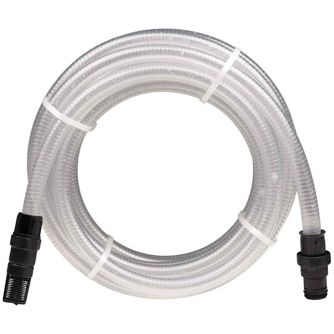 Sugslang med PVC-kopplingar transparent 1" PVC vidaXL 10 m