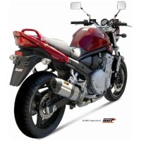 SUONO Stainless/Carbon End Cap Slip-On Suzuki GSF650 Bandit Mivv