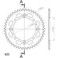 Supersprox Alu Bakdrev KA/SU KX65 00-/RM65 03-05 Svart 47