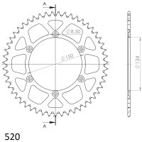 Supersprox Alu Rear sprocket KA KX125/250/450