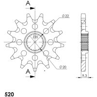 Supersprox Framdrev KA KX250F z14
