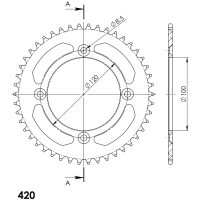 Supersprox Rear Sprocket Alu RAL-6622:47 Blue