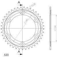 Supersprox Stål Bakdrev HO CBR600/1000 (520) Svart 41