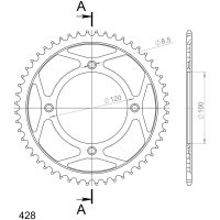 Supersprox Stål Bakdrev SU RM80/85 / YA YZ80/85 Svart 52