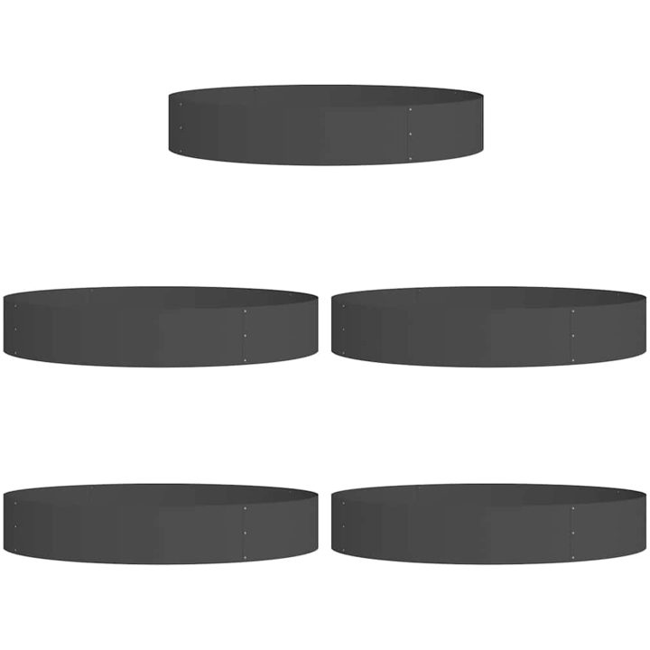 Svart kruksset Svart Metall Hållbar Metallkrukor Rund vidaXL Large – bild 2