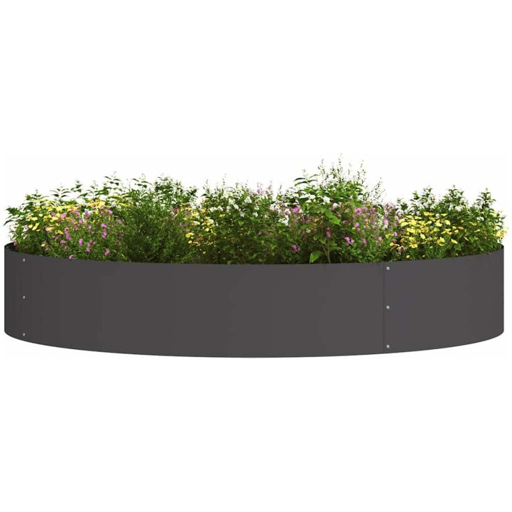 Svart kruksset Svart Metall Hållbar Metallkrukor Rund vidaXL Large – bild 3
