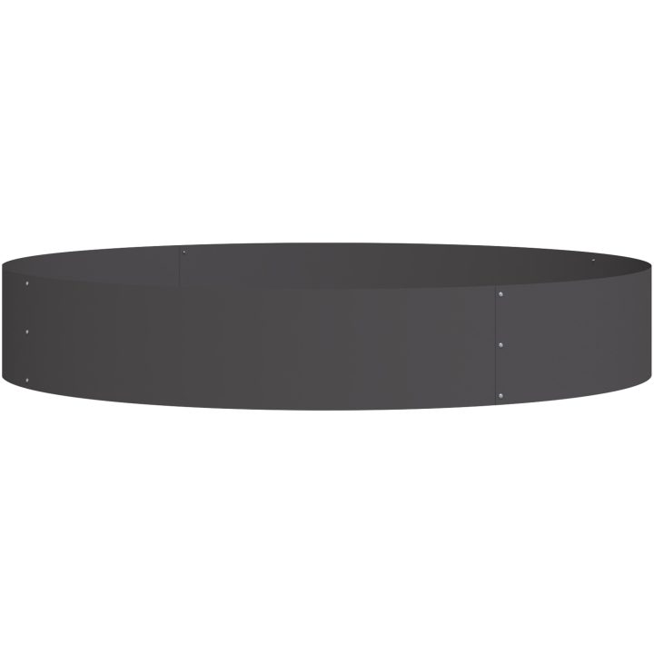 Svart Metallkruka Svart Metall Svart Metallplanterare vidaXL Large – bild 2