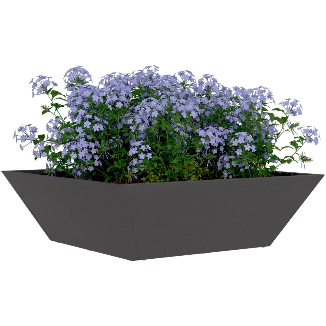 Svart Plastkruka Set vidaXL 50 x 50 x 15 cm – bild 3