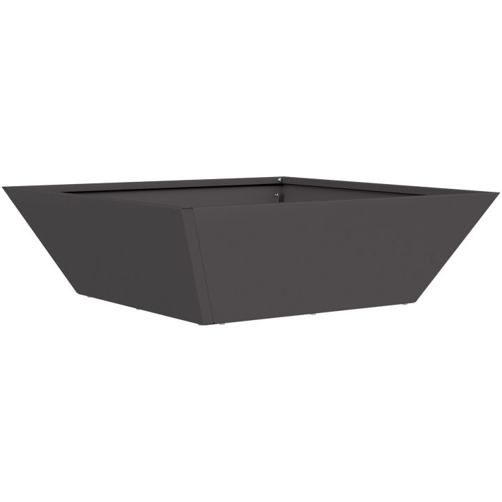 Svart Plastkruka Set vidaXL 50 x 50 x 15 cm – bild 5