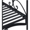 Svart Utomhusbänk Svart Metall Stor Dekorativa detaljer vidaXL 121 x 48 x 200 cm – miniatyr 11