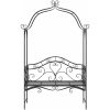 Svart Utomhusbänk Svart Metall Stor Dekorativa detaljer vidaXL 121 x 48 x 200 cm – miniatyr 6