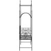 Svart Utomhusbänk Svart Metall Stor Dekorativa detaljer vidaXL 121 x 48 x 200 cm – miniatyr 7