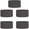 Svarta Plastkrukor Svart Plast Stark Svart Kruka vidaXL Medium – miniatyr 2