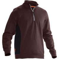 Sweatshirt 1/2-zip 5401 Practical Brun/Svart Jobman