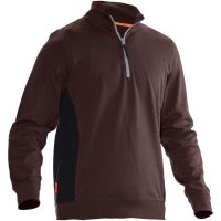 Sweatshirt 1/2-zip 5401 Practical Brun/Svart Jobman