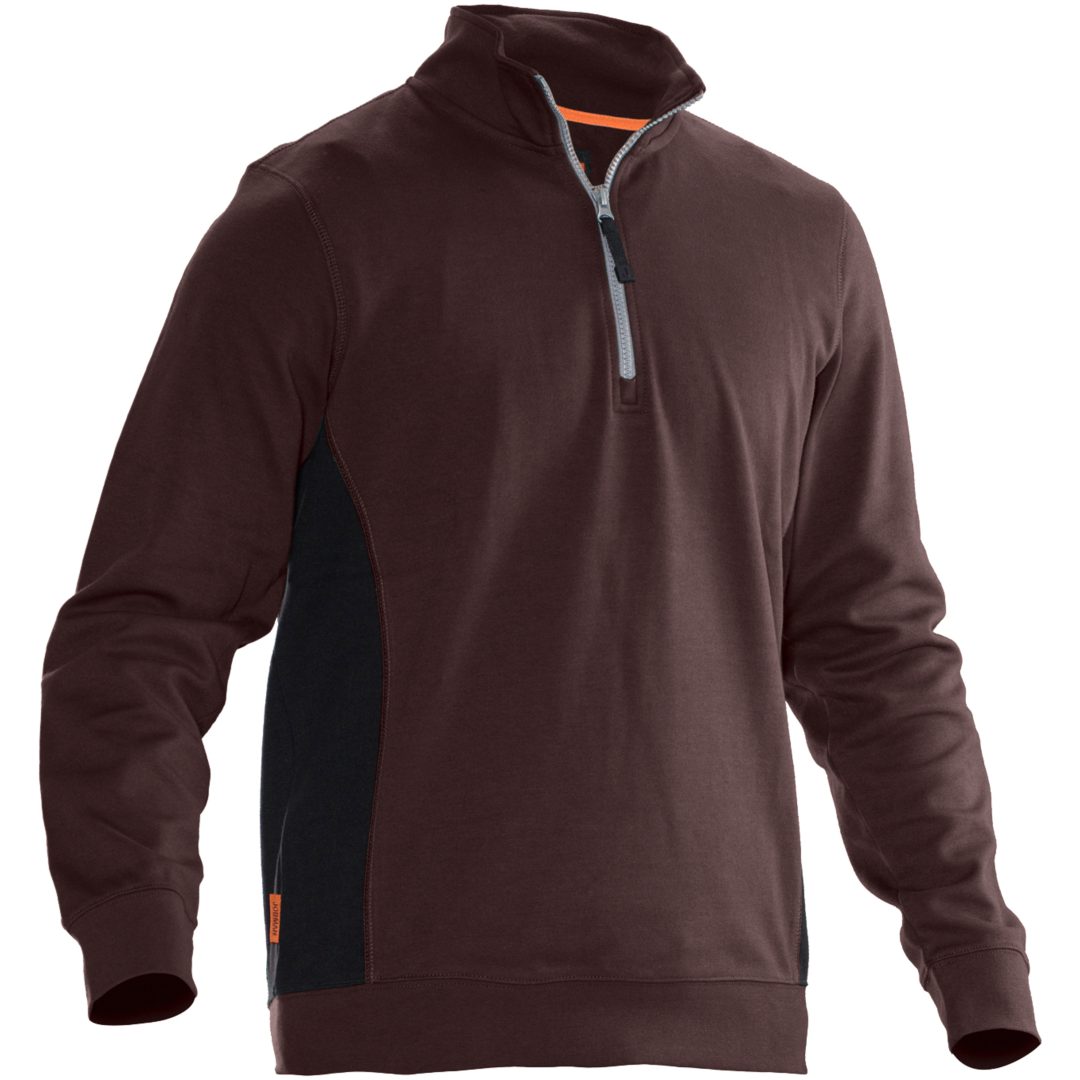 Sweatshirt 1/2-zip 5401 Practical Brun/Svart Jobman XXXL