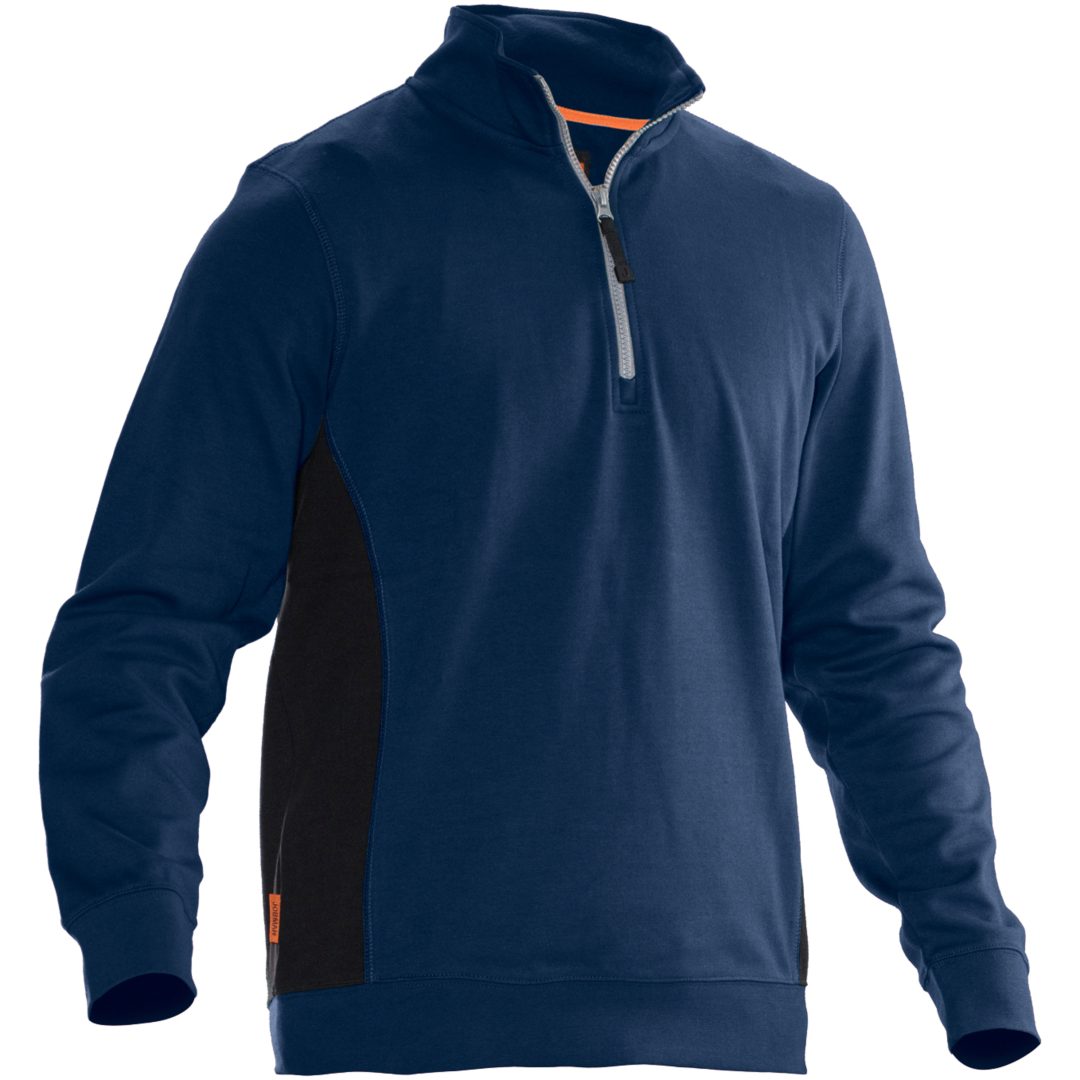 Sweatshirt 1/2-zip 5401 Practical Marin/Svart Jobman XXXL