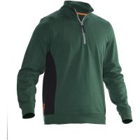 Sweatshirt 1/2-zip 5401 Practical Skogsgrön/Svart Jobman