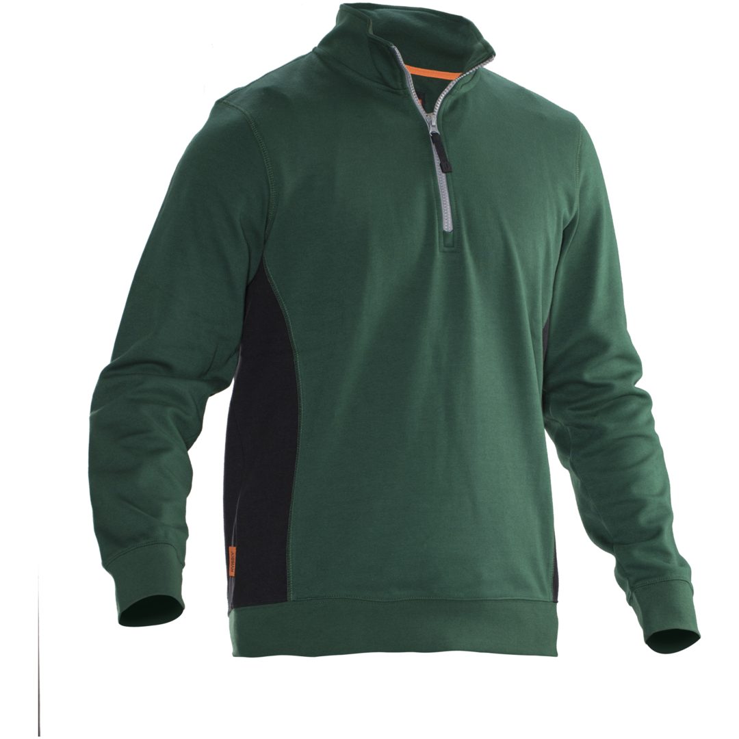 Sweatshirt 1/2-zip 5401 Practical Skogsgrön/Svart Jobman XXXL