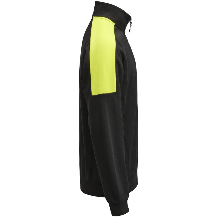 Sweatshirt 1/2-zip 5401 Practical Svart/Gul Jobman XXXL – bild 2