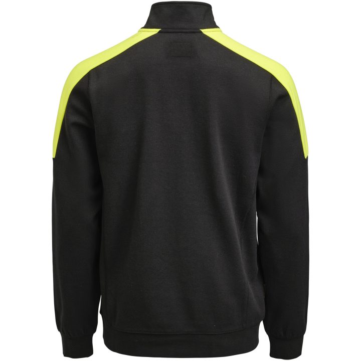 Sweatshirt 1/2-zip 5401 Practical Svart/Gul Jobman XXXL – bild 3