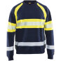 Sweatshirt Blåkläder 33591158 Marin / Hivisgul