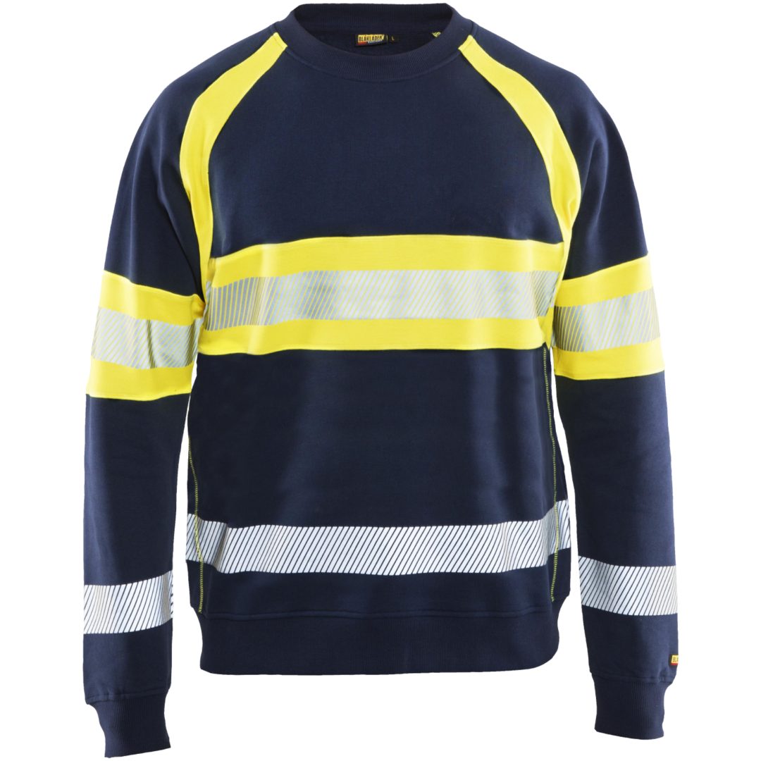 Sweatshirt 33591158 Marin / Hivisgul BLÅKLÄDER SWEATSHIRT 33591158 MAR/GU XS