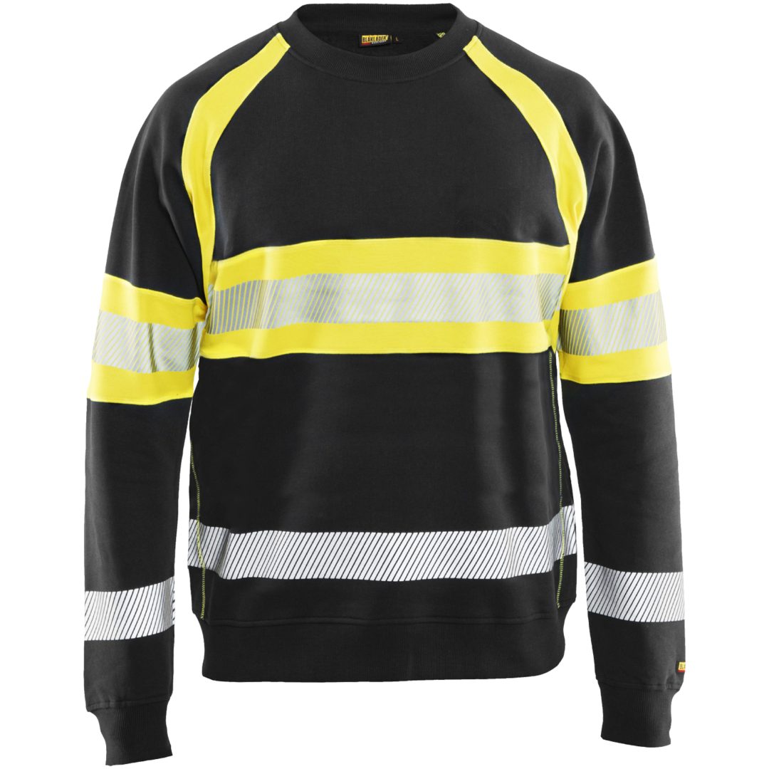 Sweatshirt 33591158 Svart / Hivisgul BLÅKLÄDER SWEATSHIRT 33591158 SVA/GUL4XL