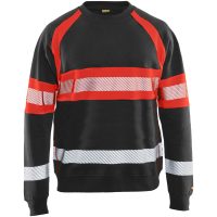 Sweatshirt 33591158 Svart / Hivisröd BLÅKLÄDER