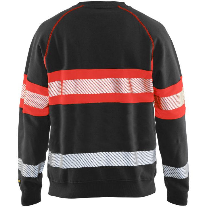 Sweatshirt 33591158 Svart / Hivisröd BLÅKLÄDER SWEATSHIRT 33591158 SVA/RÖ XS – bild 2