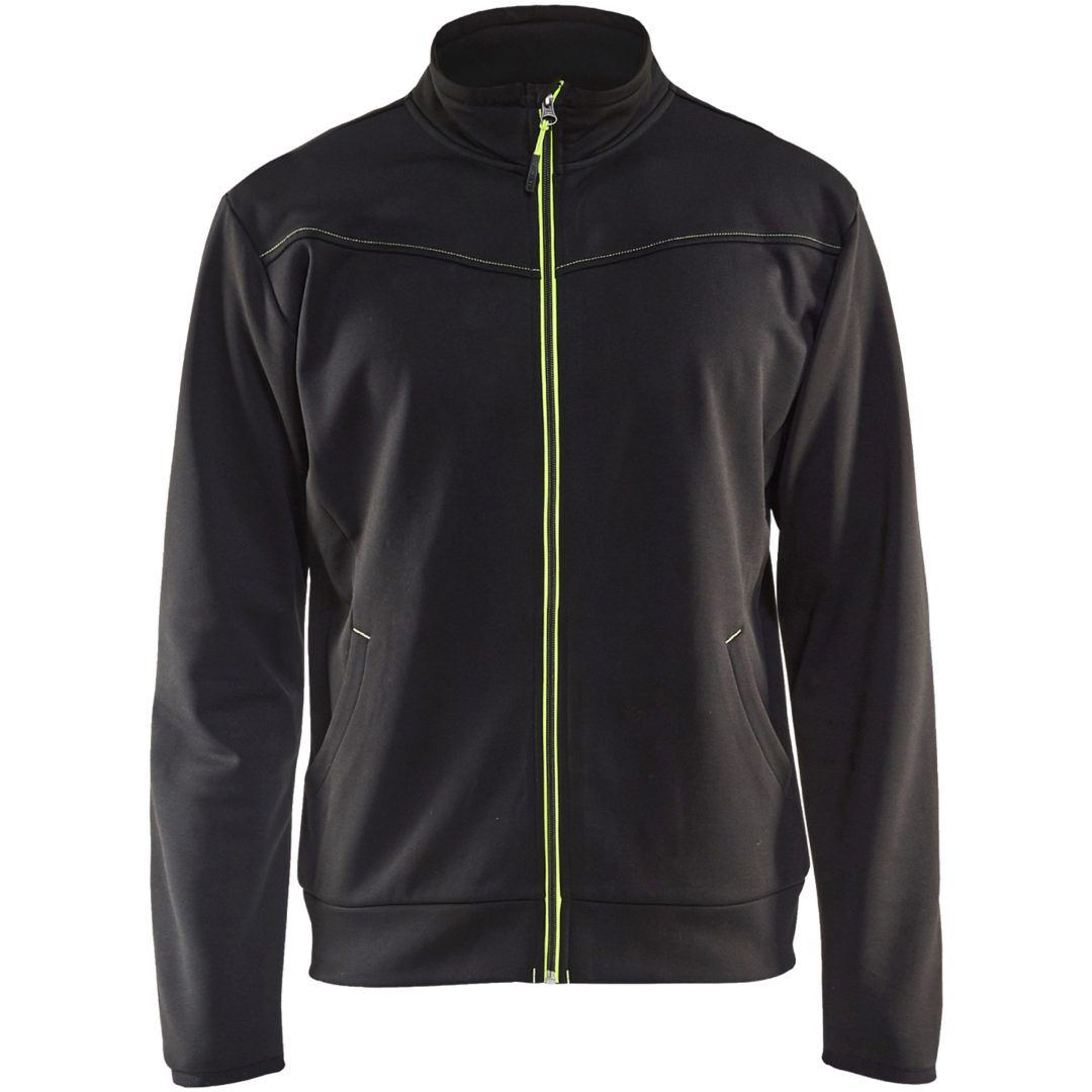 Sweatshirt 33622526 Svart / Gul BLÅKLÄDER TRÖJA 33622526 SVART/GUL XS