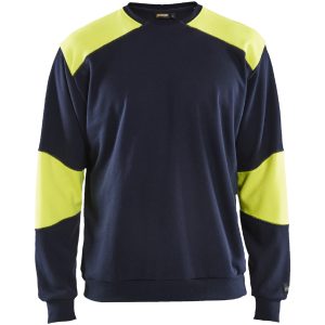 Sweatshirt 34581762 Marin / Hivisgul BLÅKLÄDER