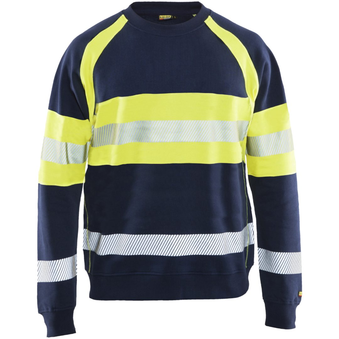 Sweatshirt 34591762 Marin / Hivisgul BLÅKLÄDER SWEATSHIRT 34591762 MAR/GU XS