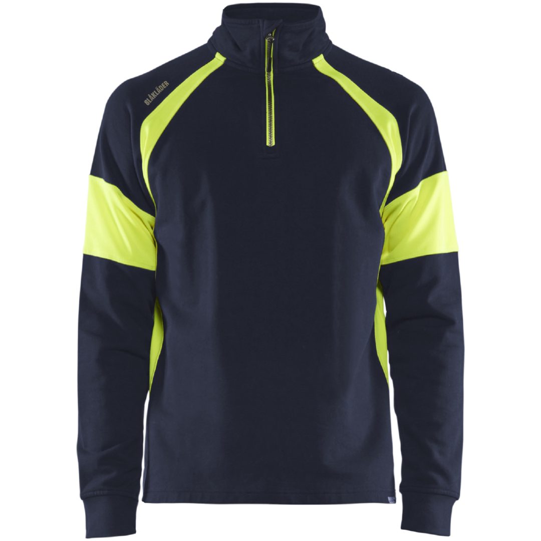 Sweatshirt 35501158 Marin / Hivisgul BLÅKLÄDER SWEATSHIRT 35501158 MAR/GU XS – bild 3