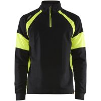 Sweatshirt 35501158 Svart / Hivisgul BLÅKLÄDER