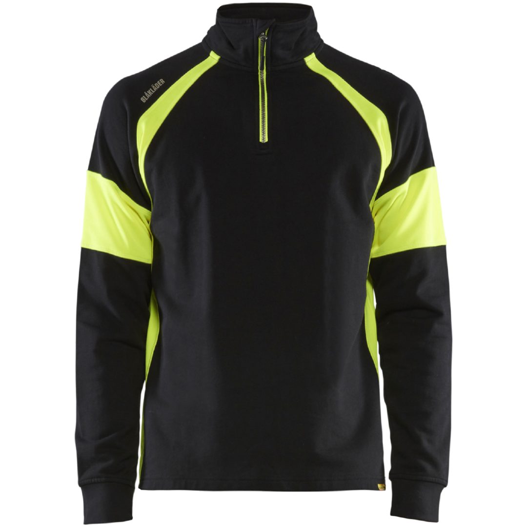 Sweatshirt 35501158 Svart / Hivisgul BLÅKLÄDER SWEATSHIRT 35501158 SVA/GU XS