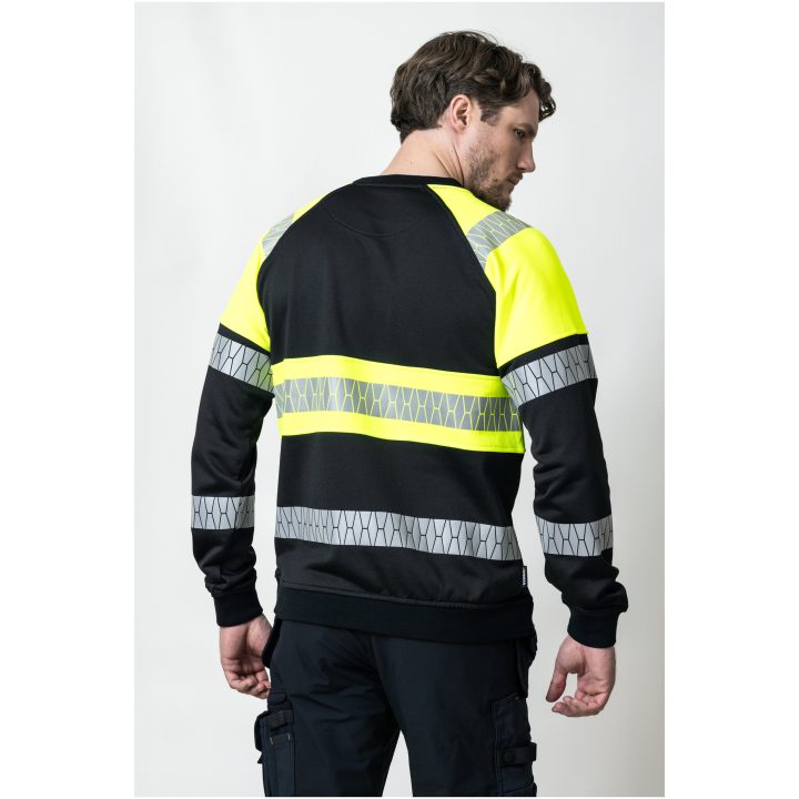 Sweatshirt 5224 Varsel Svart Gul Jobman – bild 7