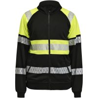 Sweatshirt 5225 Hel-Zip Varsel Svart Gul Jobman