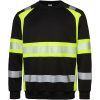 Sweatshirt 602 Rundhals Svart/Fluor Gul Top Swede XS – miniatyr 1