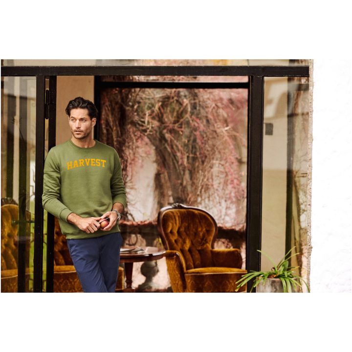 Sweatshirt Alder Heights Gråmelerad James Harvest – bild 5