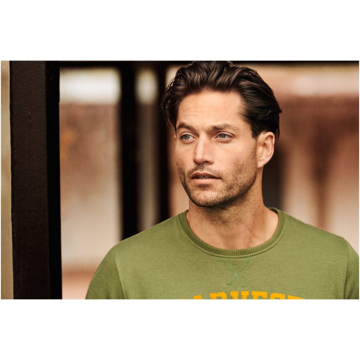 Sweatshirt Alder Heights Gråmelerad James Harvest – bild 6