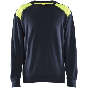 Sweatshirt Blå/hivisgul 35801158 Blåkläder