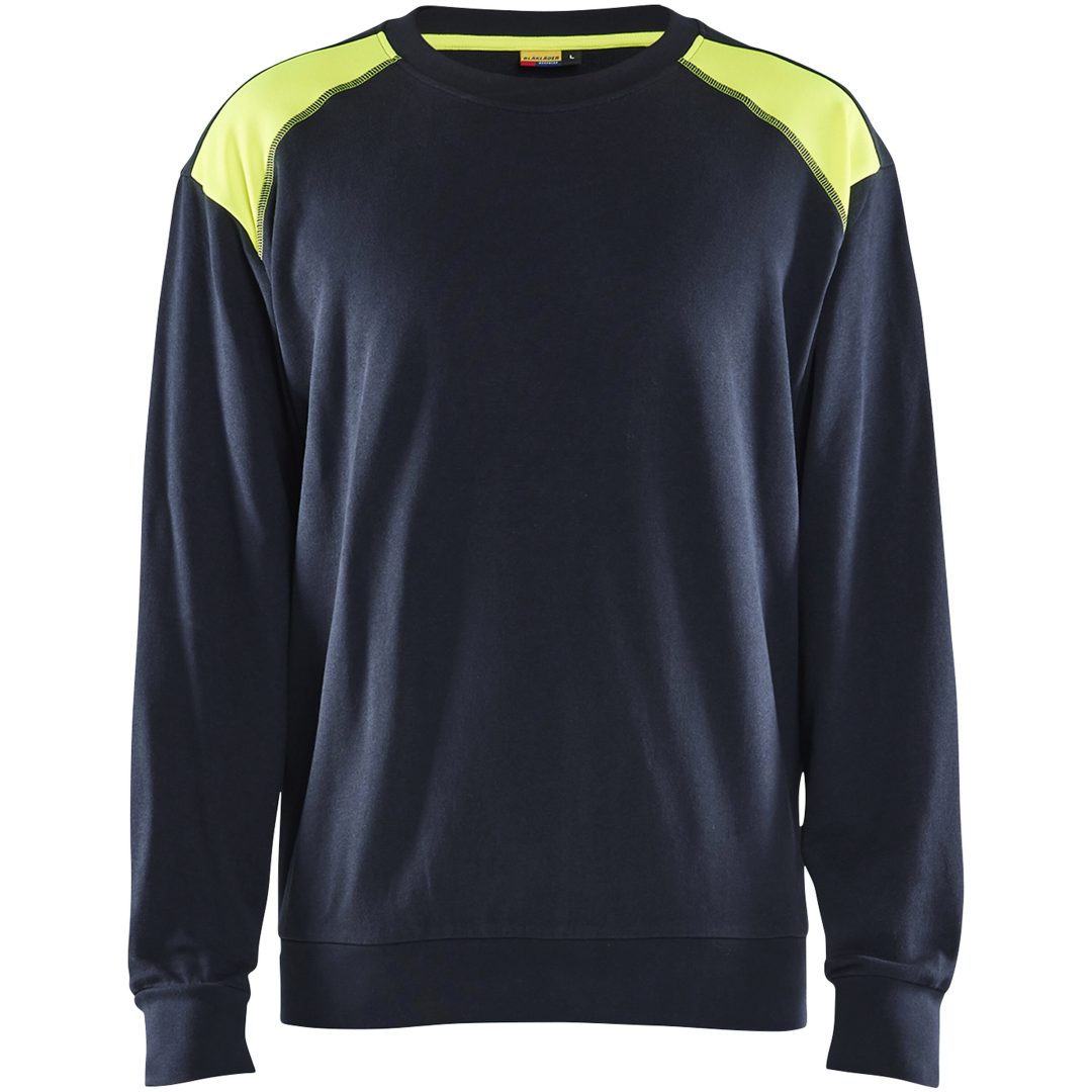Sweatshirt Blå/hivisgul 35801158 Blåkläder XS
