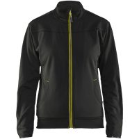 Sweatshirt dam 33942526 Svart / Hivisgul BLÅKLÄDER