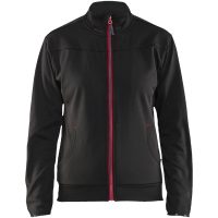 Sweatshirt dam 33942526 Svart / Hivisröd BLÅKLÄDER