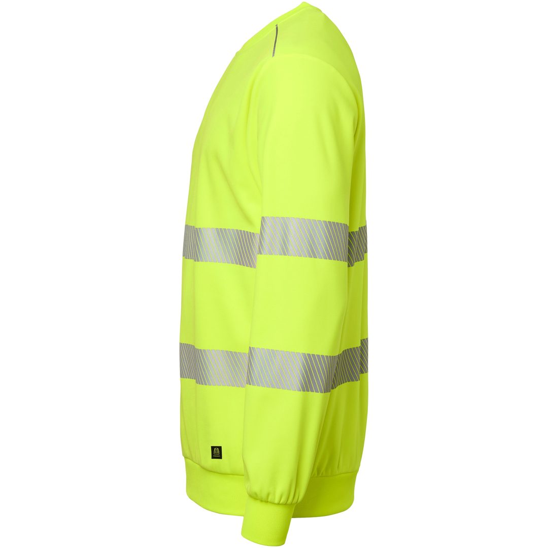 Sweatshirt Rundhals Fluorescerande Gul Top Swede XS – bild 4