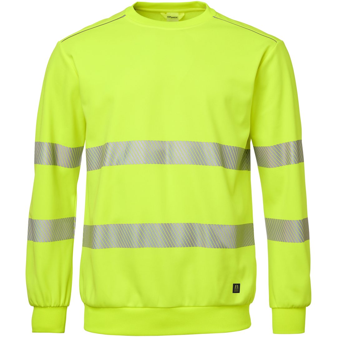 Sweatshirt Rundhals Fluorescerande Gul Top Swede XS