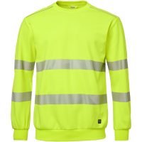 Sweatshirt Rundhals Fluorescerande Gul Top Swede
