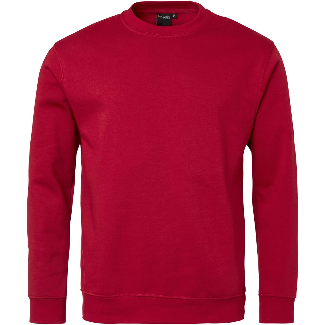 Sweatshirt Rundhals Röd Top Swede XS