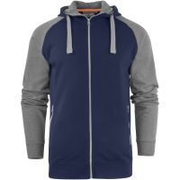 Sweatshirtjacka Chris Marinblå Gråmelerad Mac One